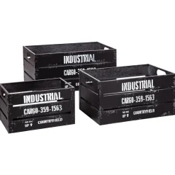 Set de 3 cagettes "Indus" métal*ATMOSPHERA Sale