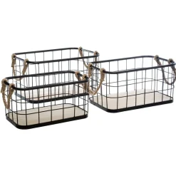 Set de 3 cagettes "Loft" métal*ATMOSPHERA Discount