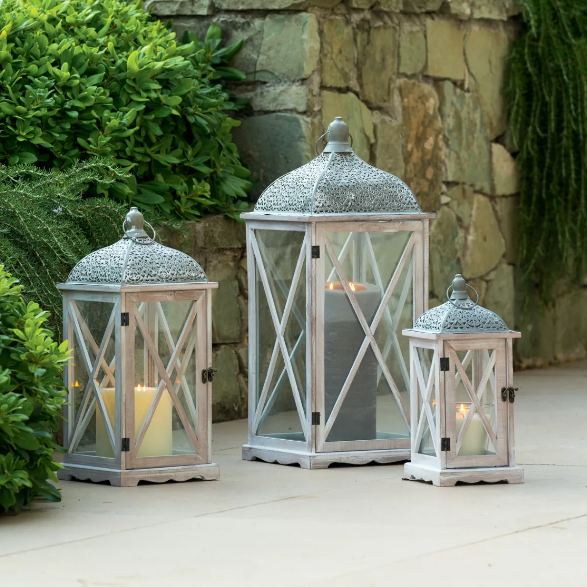 Set de 3 lanternes "Cut"*ATMOSPHERA Hot