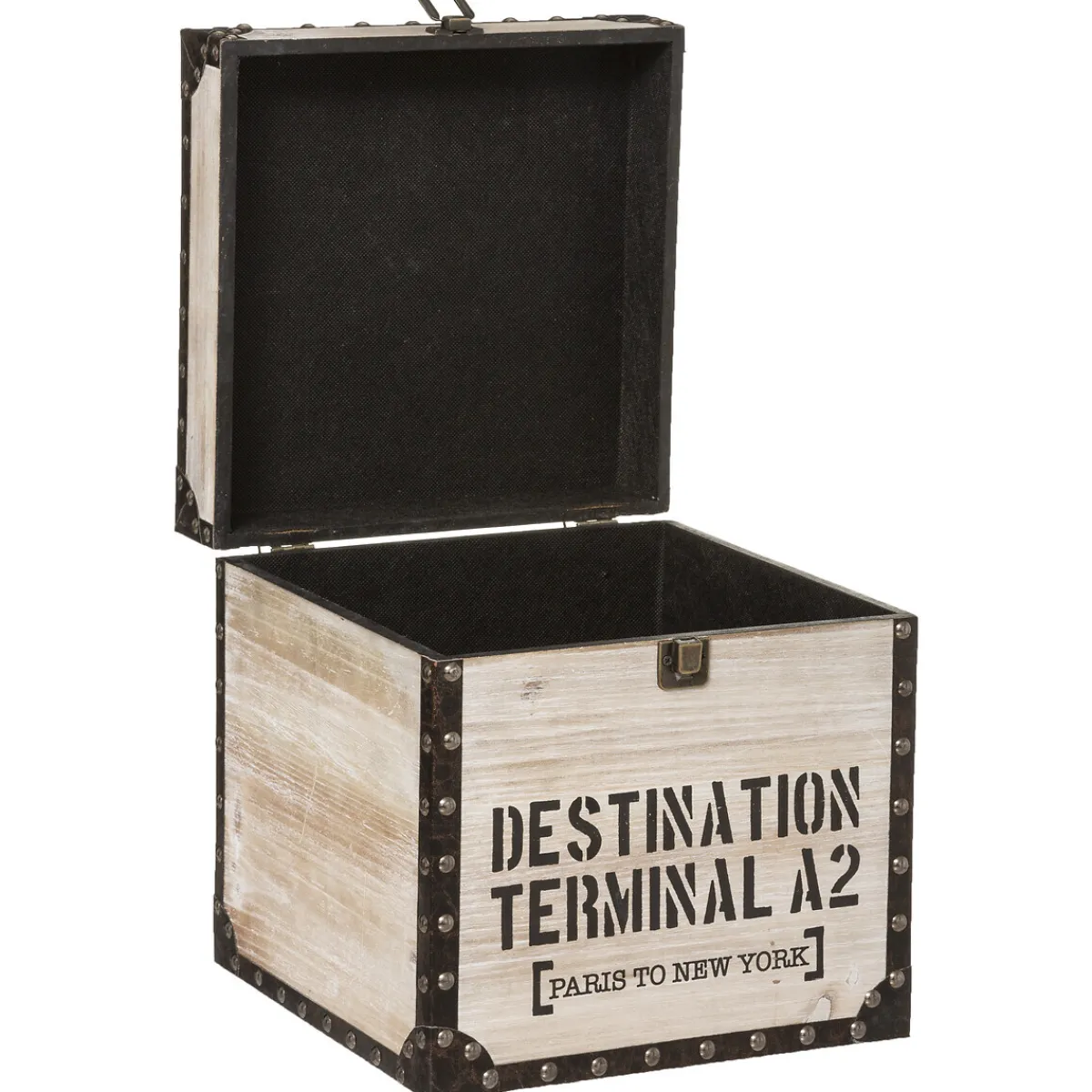 Set de 3 malles carrées "Rétro Factory"*ATMOSPHERA Hot