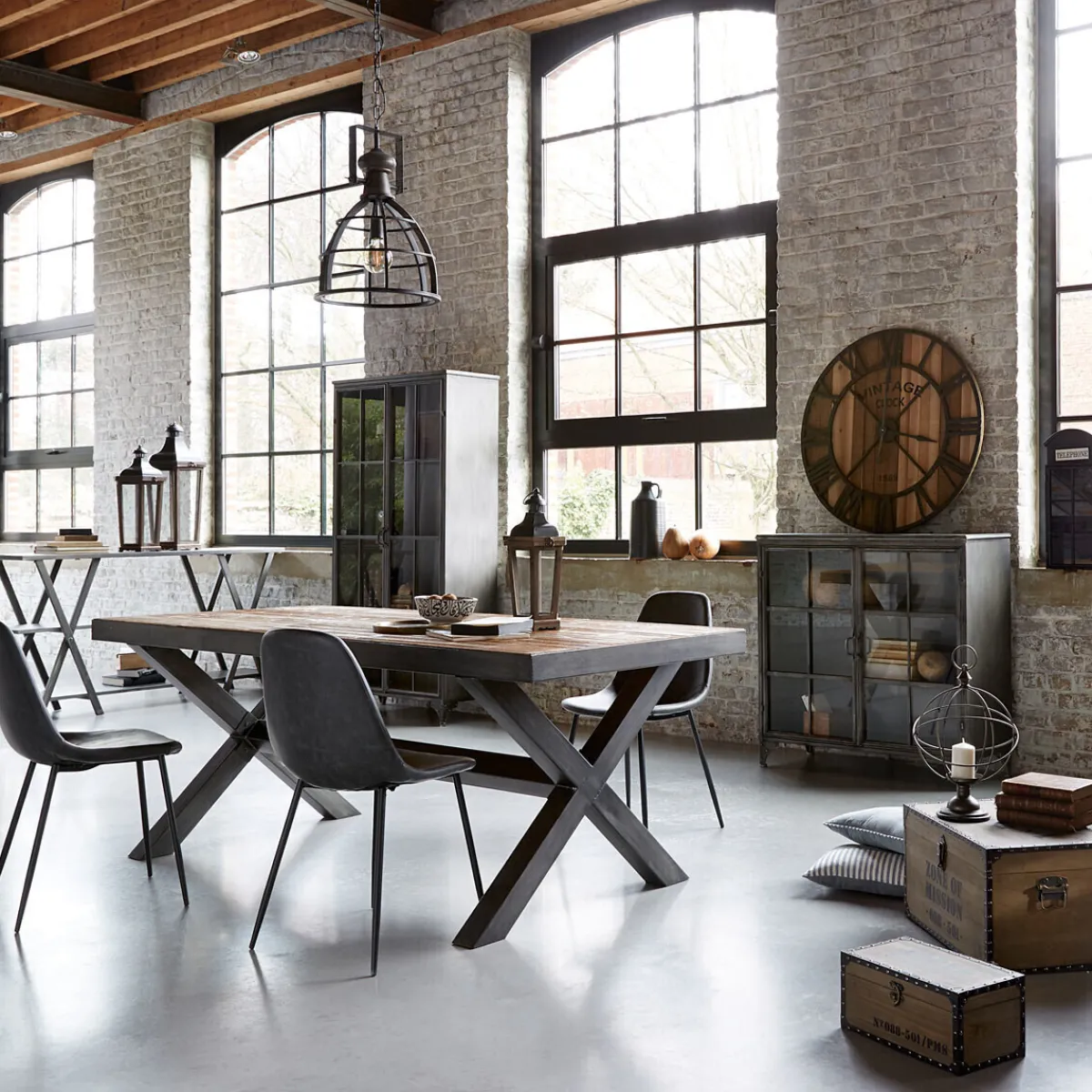 Set de 4 malles "Rétro Factory"*ATMOSPHERA Hot