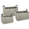 Set de 3 paniers à anses rectangulaires "Tricot"*ATMOSPHERA Hot