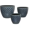 Set de 3 pots "Fleurs"*ATMOSPHERA Hot