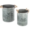Set de 2 seaux métal*ATMOSPHERA