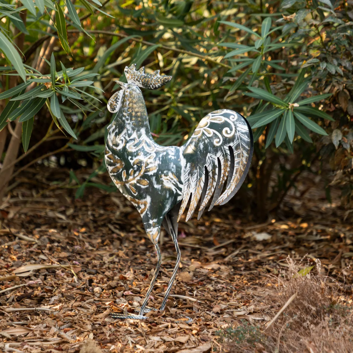 Statuette d'exterieur Coq "Conor"*ATMOSPHERA Hot