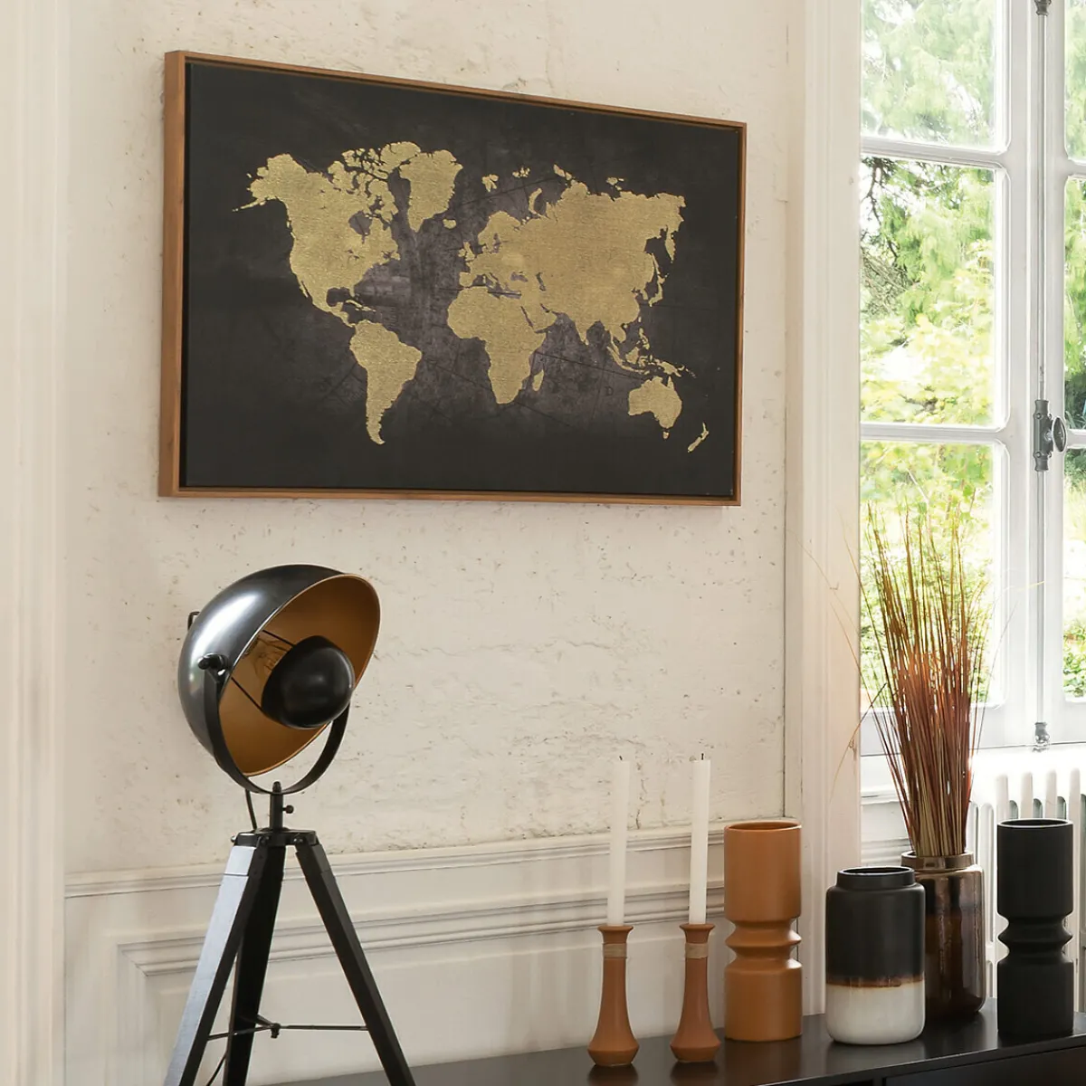 Toile encadrée "Mapmonde"*ATMOSPHERA Discount