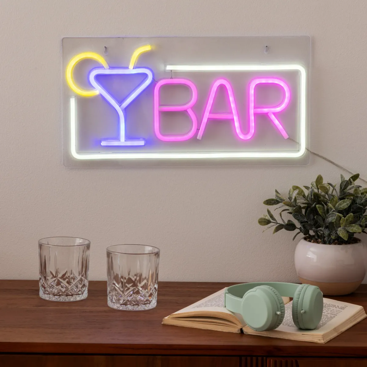 Tube néon mural LED "Bar"*ATMOSPHERA Outlet