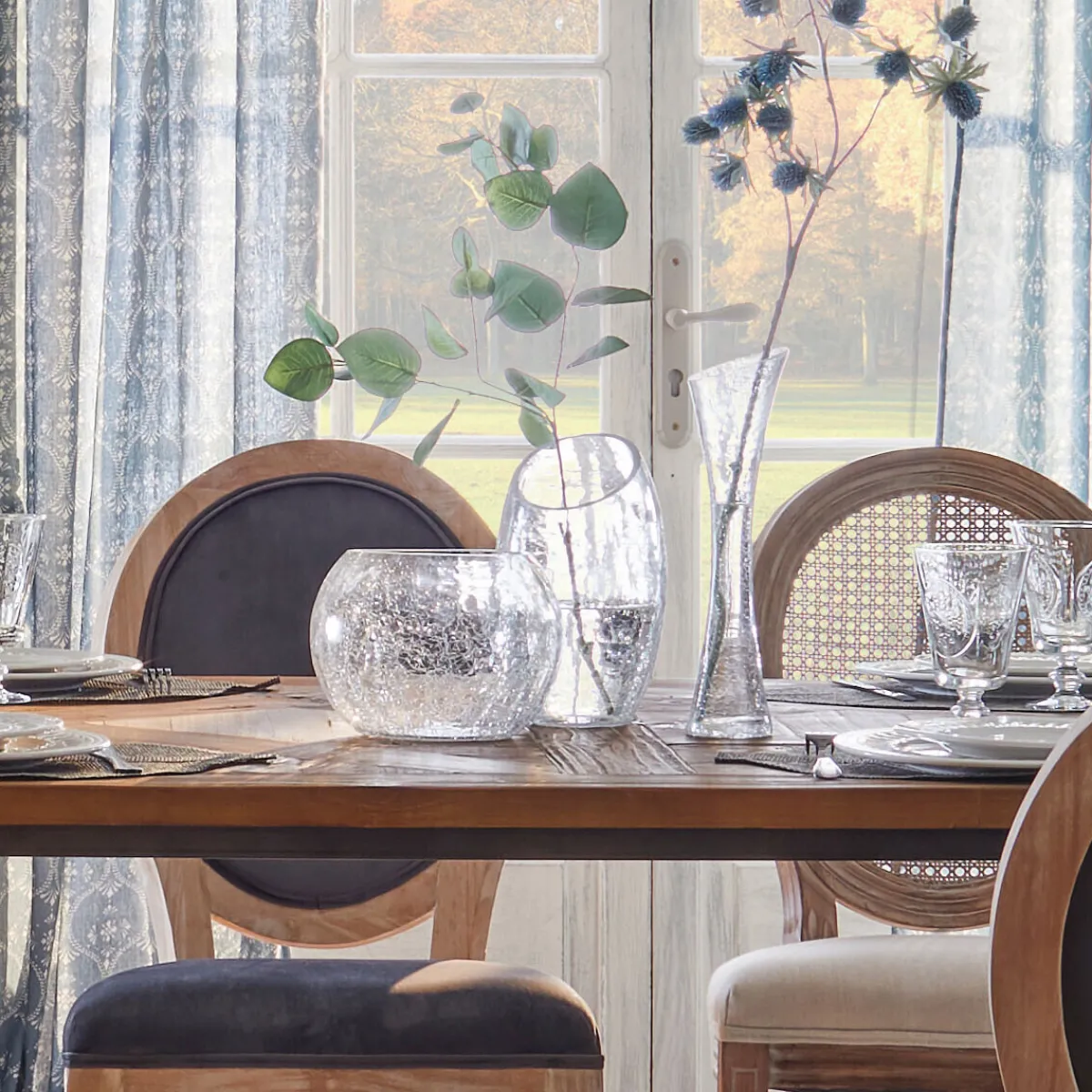 Vase bombé, verre craquelé*ATMOSPHERA Best