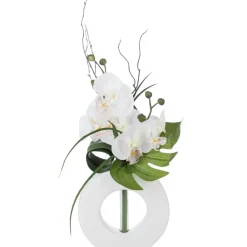 Vase orchidées artificielles, blanc*ATMOSPHERA Outlet