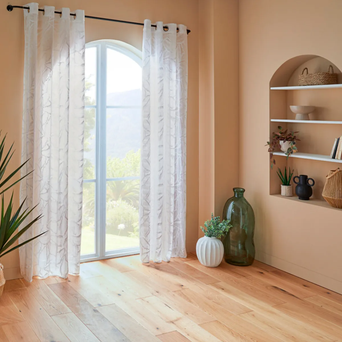 Voilage Motif Feuilles "Lazi"*ATMOSPHERA Clearance